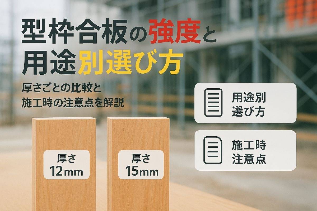 型枠合板の厚さが工事現場で求められる強度一覧と用途別の選び方・価格比較および施工時の注意点