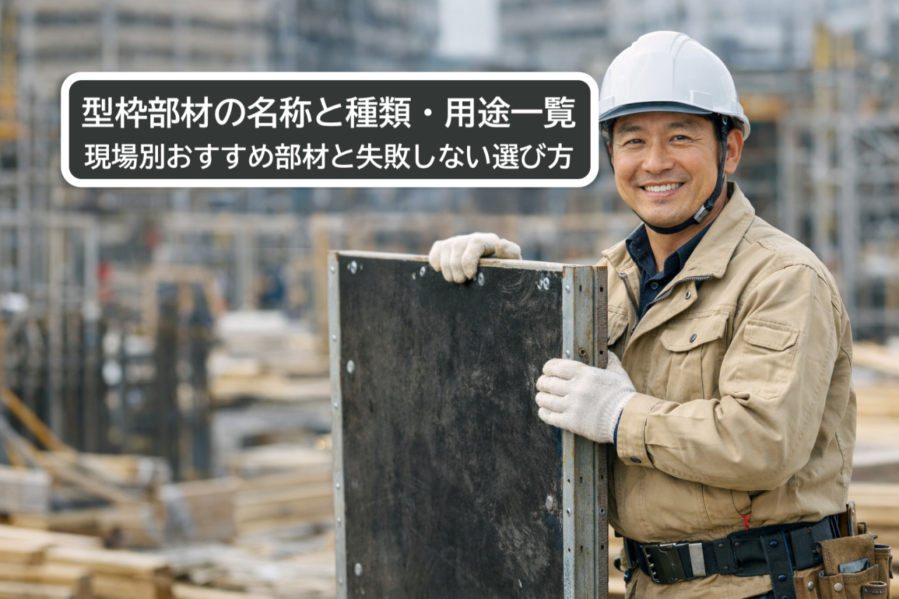 型枠部材の名称と種類・用途一覧｜現場別おすすめ部材と失敗しない選び方